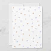 Blue Teddy Bear Balloons First Birthday Invitation (Dos)