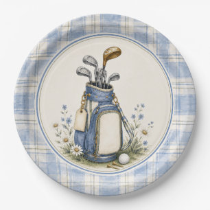 Blue Teddy Bear Country Club Golf Papieren Bordje