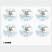 Blue Teddy Bear met Balloons Sticker (Vel)