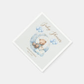 Blue Teddy Bear Sterren Baby shower Servet (Hoek)