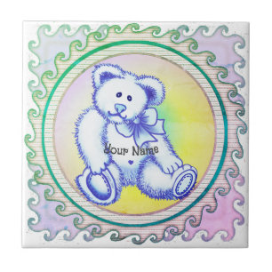 Blue Teddy Bear Tegeltje