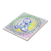 Blue Teddy Bear Tegeltje (Zijkant)