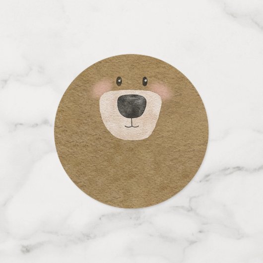 Blue Teddy We kunnen Barly Boy Baby shower wachten Confetti (Kleine voorkant)