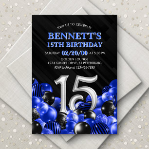 Blue Teen Boy 15e verjaardag Kaart