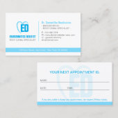 Blue Teeth Modern Formal Branding Dentist Visitekaartje (Voorkant / Achterkant)