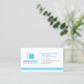 Blue Teeth Modern Formal Branding Dentist Visitekaartje (Staand voorkant)