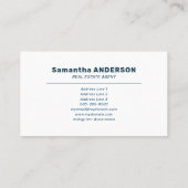 Blue Tegels - Makelaar Visitekaartje (Achterkant)