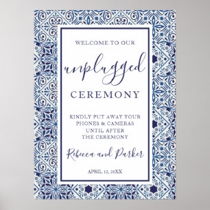 Blue tegels Unplugged Ceremony Poster