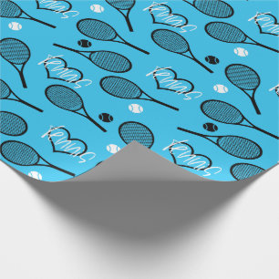 Blue Tennis Party (Blauwe Tennis-partij), tennismo Cadeaupapier