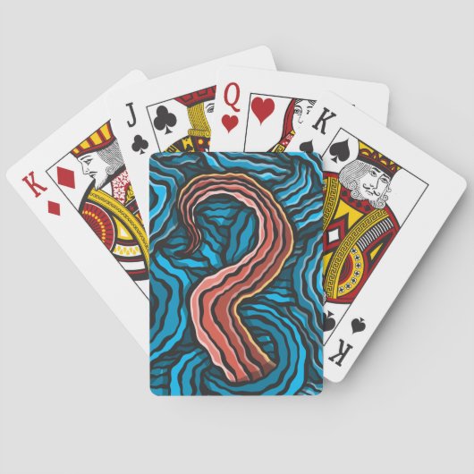 Blue Tentacle Pokerkaarten (Achterkant)