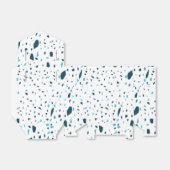Blue Terazzo Pattern Bedankdoosjes (Uitgevouwen)