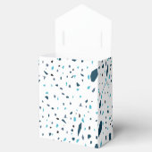 Blue Terazzo Pattern Bedankdoosjes (Geopend)