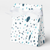 Blue Terazzo Pattern Bedankdoosjes (Voorkant Zijde)