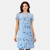 Blue Terrazzo Pattern Schort (Gedragen)