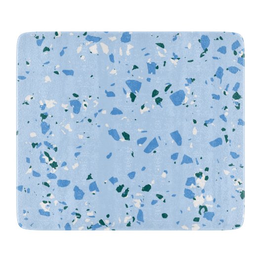Blue Terrazzo Pattern Snijplank (Voorkant)