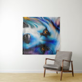 BLUE TERRIER DOG SLUITEN WANDKLEED (In Situ (horizontaal))