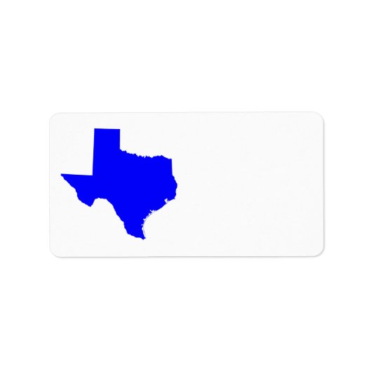 Blue Texas Shape Etiket (Voorkant)