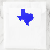 Blue Texas Shape Rechthoekige Sticker (Tas)