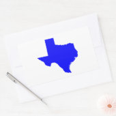 Blue Texas Shape Rechthoekige Sticker (Envelop)
