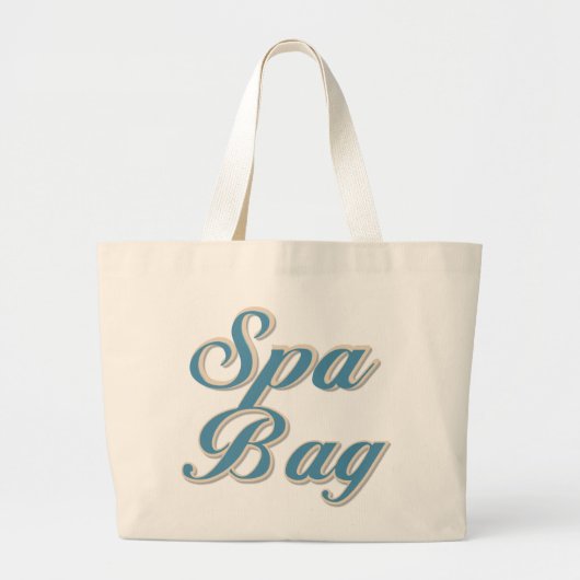 Blue Text Spa Bag Canvas tas (Voorkant)