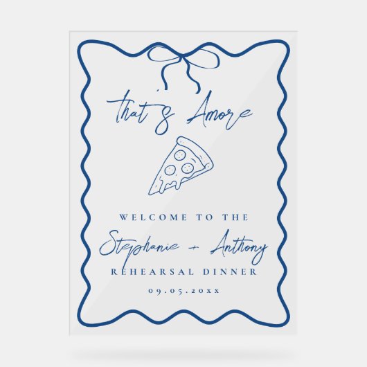 Blue That's Amore Pizza Rehearsal Dinner (Recto)