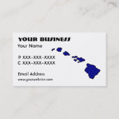 Blue thème Hawaii îles cartes de visite personnali (Dos)