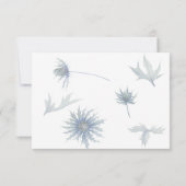 Blue Thistle Foto Save The Date Aankondiging (Achterkant)