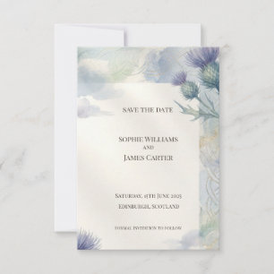 Blue Thistle Keltische Knoop Save the Date   Schot