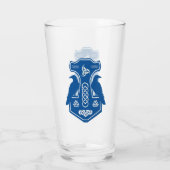 Blue Thor's Hammer Glass Glas (Achterkant)