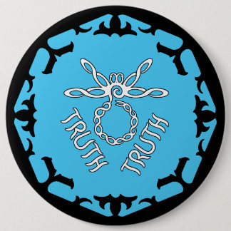 Blue Throat Chakra "Truth" Dragonfly Ronde Button 6,0 Cm