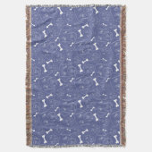 Blue Throw Blanket voor hondenliefhebbers Deken (Voorkant Verticaal)