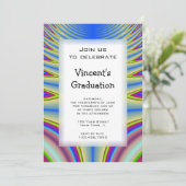Blue Tie Dye Graduation Party Invitation (Debout devant)