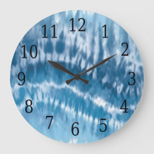 Blue Tie Dye Grote Klok