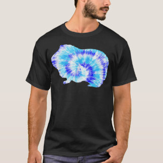Blue Tie Dye Guinee Pig Hippie Peace Dierenvriend T-shirt