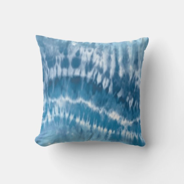 Blue Tie Dye Reversible Pillow Kussen (Voorkant)