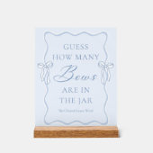 Blue Tie le Nœud de Mariage : Baby Shower Devinez (Recto)