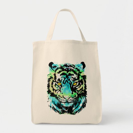 Blue Tiger Head - Canvas tas uit Tiger (Voorkant)