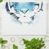 Blue Tiger Waterverf Animal Kitchen Towel Theedoek (Gevouwen)