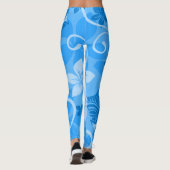 Blue Tiki Hawaiian Leggings (Achterkant)