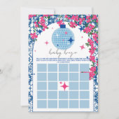 Blue Tile Disco baby shower bingo Carte de jeu (Devant)