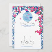 Blue Tile Disco Devinez la carte de jeu baby showe (Devant)