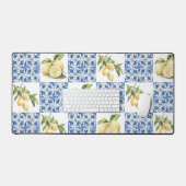 Blue Tile French Country Lemon Pattern (Clavier et souris)