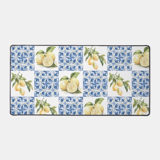 Blue Tile French Country Lemon Pattern (Recto)