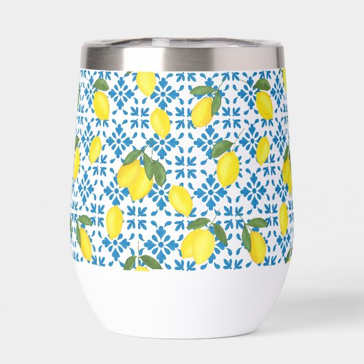 Blue Tile French Country Lemon Pattern (Arrière)