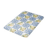 Blue Tile French Country Lemon Pattern Badmat (Gekanteld)