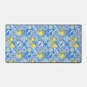 Blue Tile French Country Lemon Pattern Home Decor (Recto)