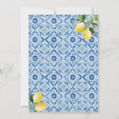 Blue Tile Lemon Baby Shower Invitation (Dos)
