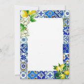 Blue Tile Lemon Bridal Shower game Kaart (Achterkant)