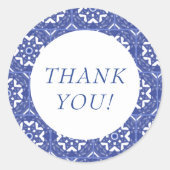 Blue Tile Thank You Sticker (Devant)