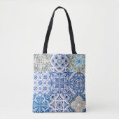 Blue Tiles Canvas tas (Voorkant)